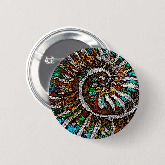 Ammonit Abstrakt Button (Vorne & Hinten)