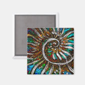 Ammonit Abstrakt Magnet (Vorderseite/Rückseite)