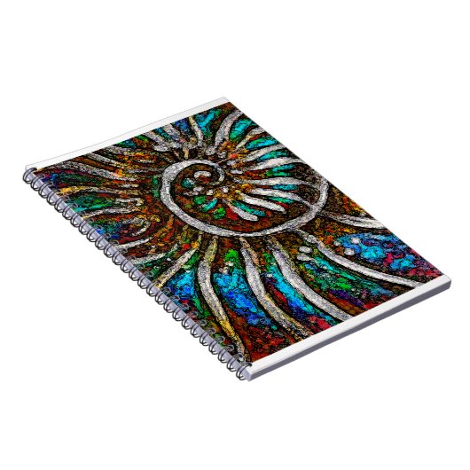 Ammonit Abstrakt Notizblock (Rechte Seite)