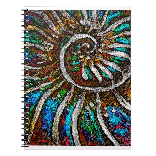 Ammonit Abstrakt Notizblock (Vorderseite)