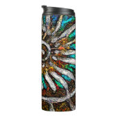 Ammonit Abstrakt Thermosbecher (Nach rechts gedreht)