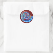 Ammonit-Fossil Runder Aufkleber (Tasche)