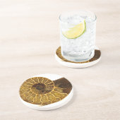 Ammonit-Fossil Sandstein Untersetzer (Seite)