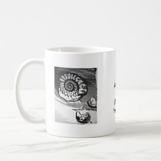 Ammonit-Fossil-Schale Kaffeetasse (Links)