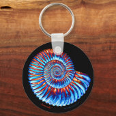 Ammonit-Fossil Schlüsselanhänger (Vorderseite)