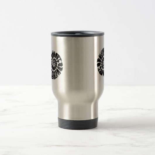Ammonit-Fossil-Tasse Reisebecher (Mittel)