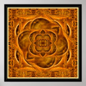 Ammonit II Edelstein Fraktal Art Poster (Vorne)