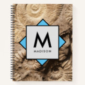 Ammonit-Muscheln mit Ihrem Namen und Monogramm Notizblock (Vorderseite)