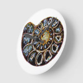 Ammonit Runde Wanduhr (Winkel)