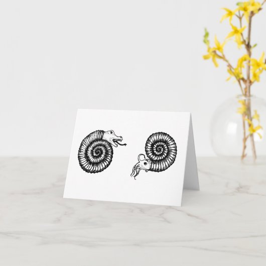 Ammonit Snakeston Karte (Gelbe Blume)