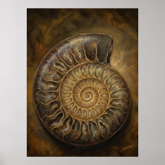 Ammonit-Spirale Alte Weisheit Geist Kunstposter Poster (Vorne)