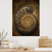 Ammonit-Spirale Alte Weisheit Geist Kunstposter Poster (Küche)