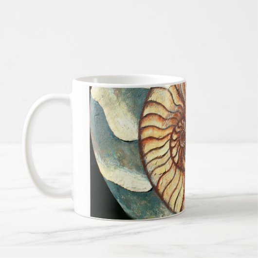 Ammonit-versteinerte Kunst-Tasse 2 Kaffeetasse (Links)