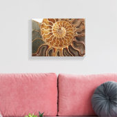 Ammonite Art Print Leinwanddruck (Insitu (Wohnzimmer))