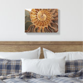 Ammonite Art Print Leinwanddruck (Insitu (Schlafzimmer))