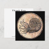 Ammonite Fossil Dankeskarte (Vorne/Hinten)