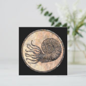 Ammonite Fossil Dankeskarte (Stehend Vorderseite)