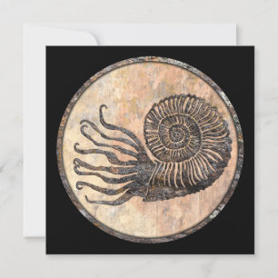 Ammonite Fossil Dankeskarte
