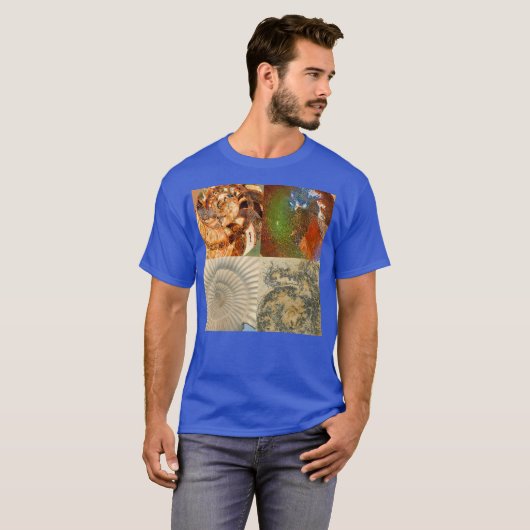 Ammonite Fossil Macro Montage T-Shirt (Vorne ganz)