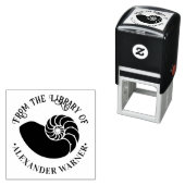 Ammonite Fossil Muschel #2 Beach Library Book Permastempel (Beispiel)