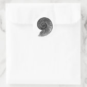Ammonite Fossil Runder Aufkleber (Tasche)
