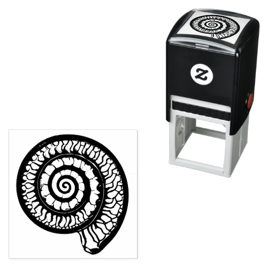 Ammonite Fossil - Spiral Seashell Permastempel (Beispiel)