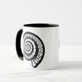 Ammonite Fossil - Spiral Seashell Tasse (Vorderseite Links)