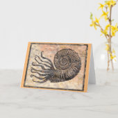 Ammonite Fossil Talking Canyons, New Mexico Card Karte (Gelbe Blume)