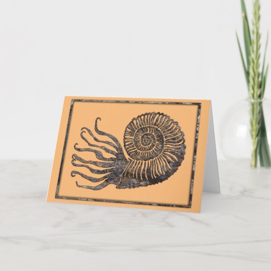 Ammonite Fossil Talking Canyons, New Mexico Card Karte (Vorderseite)