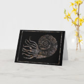 Ammonite Fossil Talking Canyons, New Mexico Card Karte (Gelbe Blume)