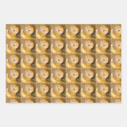 Ammonite Fossils Rock Nature Fotografy Pattern Geschenkpapier Set (Vorderseite)