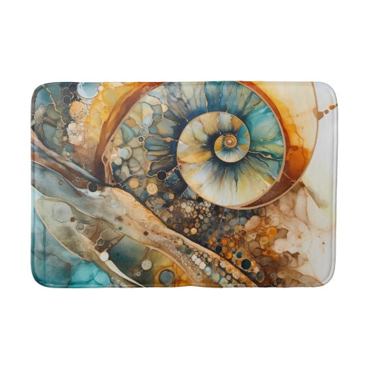 Ammonite Gem Fossil Bath Mat Badematte (Vorderseite)