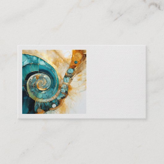 Ammonite Gem Fossil Business Card Visitenkarte (Vorderseite)