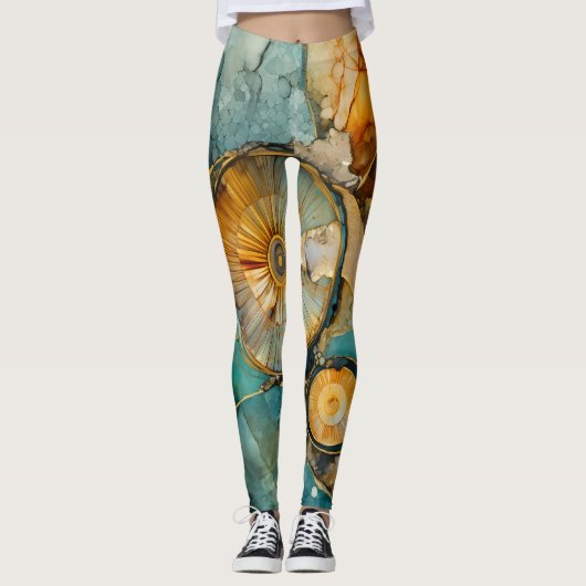 Ammonite Gem Fossil Leggings (Vorderseite)