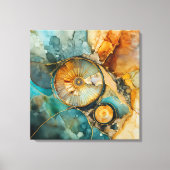 Ammonite Gem Fossil Leinwand Art (Vorderseite)