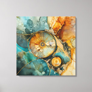 Ammonite Gem Fossil Leinwand Art