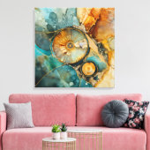 Ammonite Gem Fossil Leinwand Art (Insitu (Wohnzimmer))