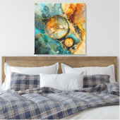 Ammonite Gem Fossil Leinwand Art (Insitu (Schlafzimmer))