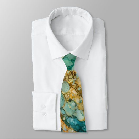 Ammonite Gem Fossil Neck Tie Krawatte (Gebunden)