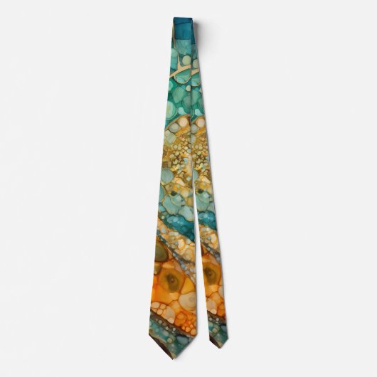 Ammonite Gem Fossil Neck Tie Krawatte (Vorderseite)