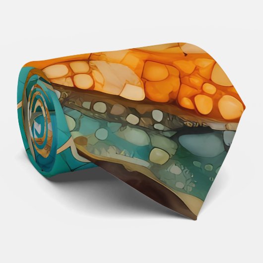 Ammonite Gem Fossil Neck Tie Krawatte (Gerollt)