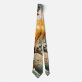 Ammonite Gem Fossil Neck Tie Krawatte (Vorderseite)