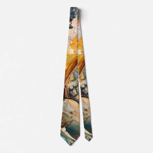 Ammonite Gem Fossil Neck Tie Krawatte (Vorderseite)