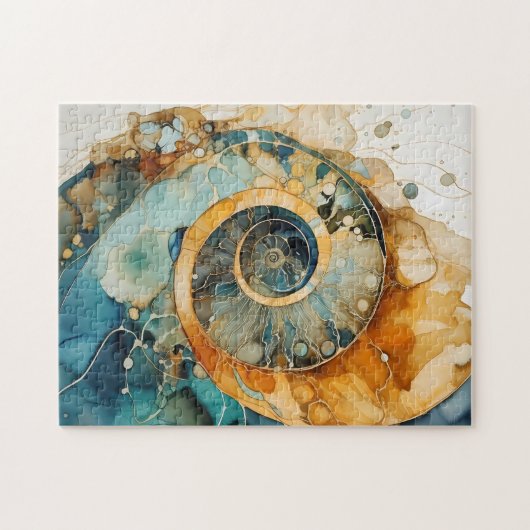 Ammonite Gem Fossil Puzzle (Horizontal)