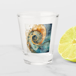 Ammonite Gem Fossil Shot Glass Schnapsglas
