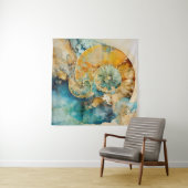 Ammonite Gem Fossil Tapestry Wandteppich (Beispiel (Horizontal))