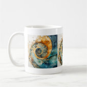 Ammonite Gem Fossil Tasse (Links)