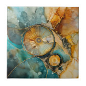 Ammonite Gem Fossil Tile Fliese (Vorderseite)