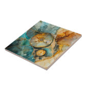 Ammonite Gem Fossil Tile Fliese (Seite)