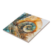 Ammonite Gem Fossil Tile Fliese (Seite)